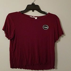 Maroon crop top